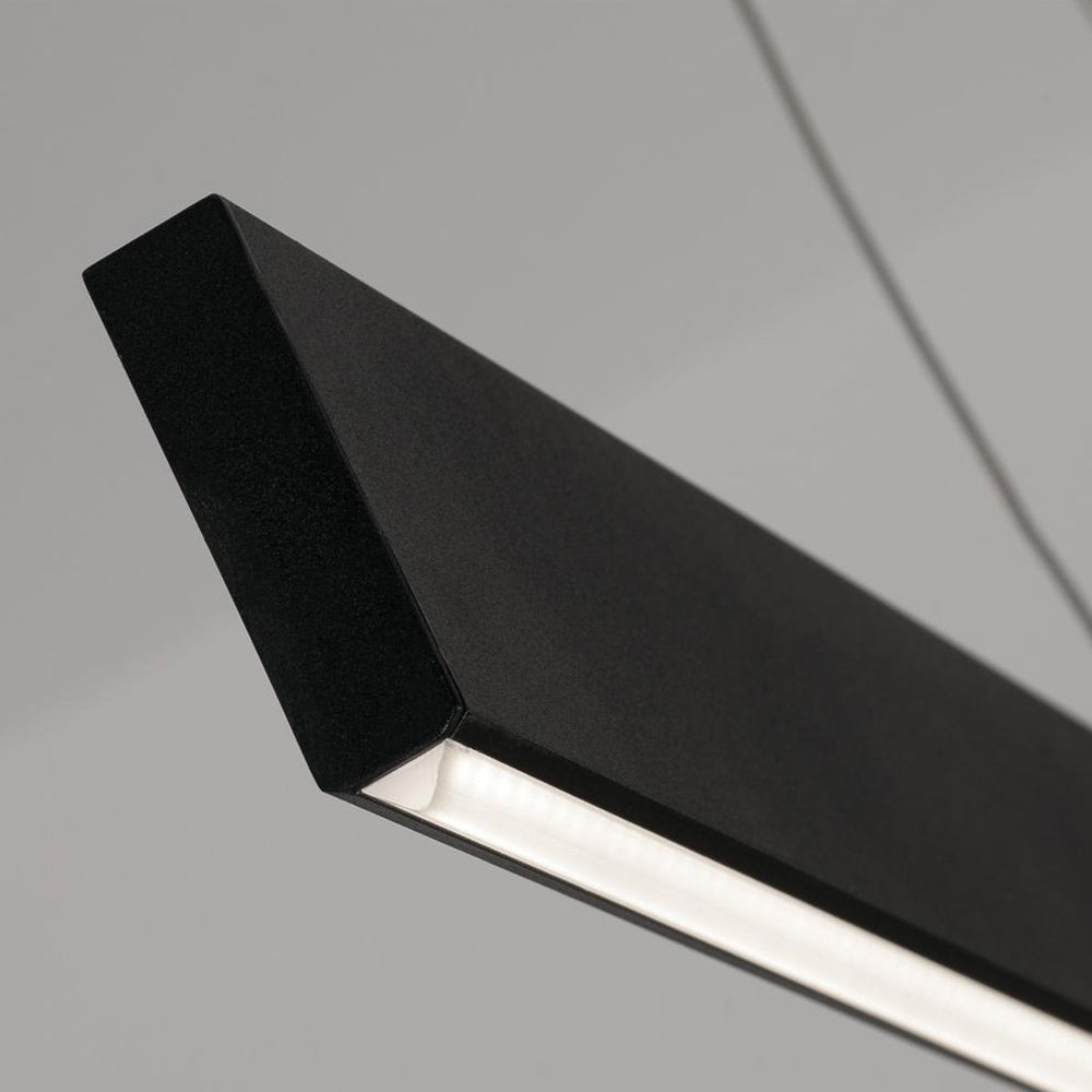 Suspension LED linéaire minimaliste en aluminium et diffuseur acrylique
