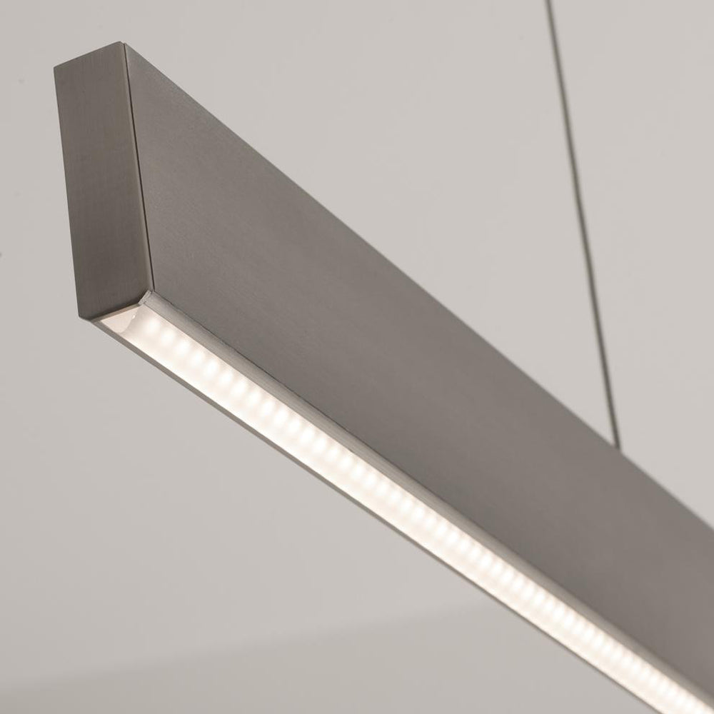 Suspension LED linéaire minimaliste en aluminium et diffuseur acrylique