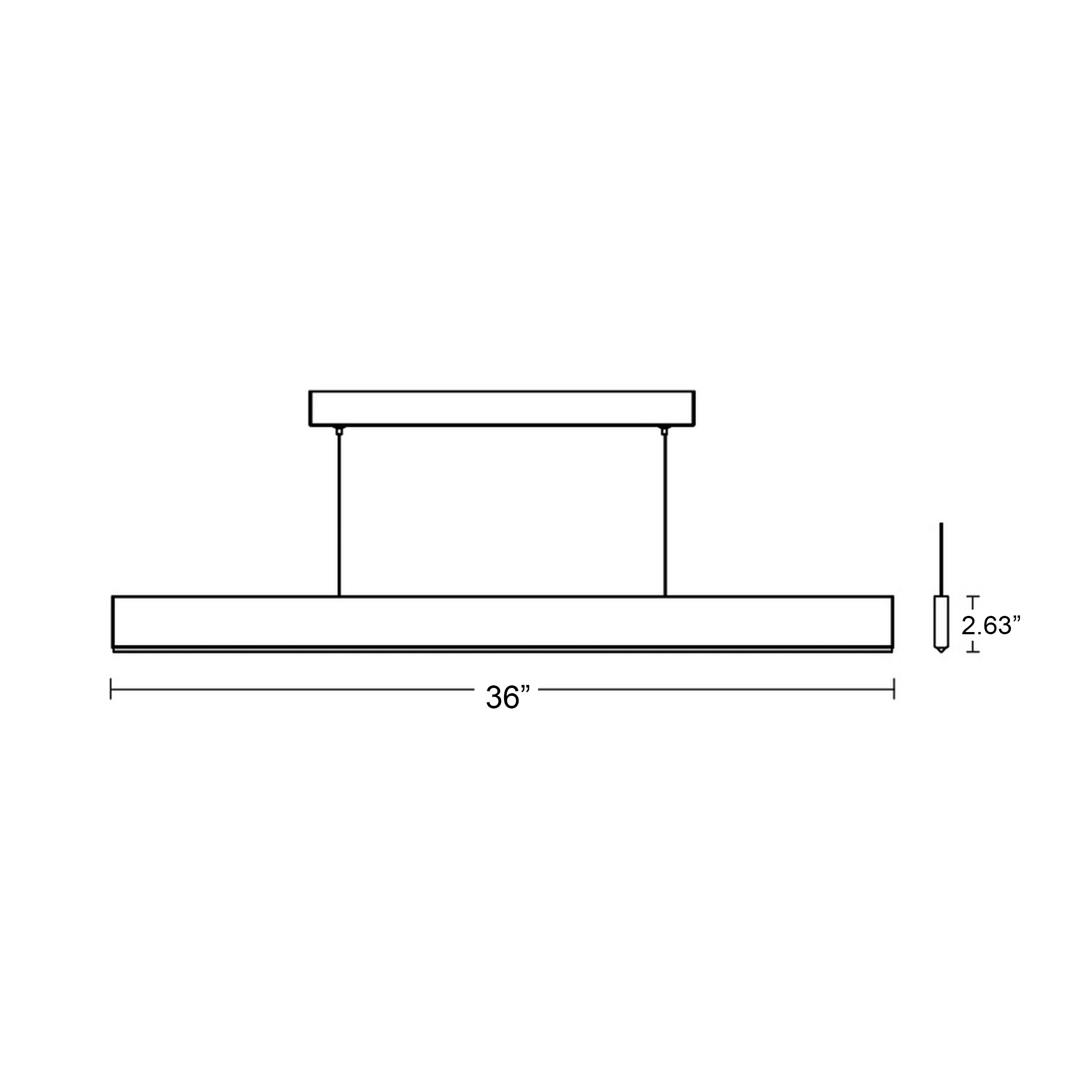 Suspension LED linéaire minimaliste en aluminium et diffuseur acrylique