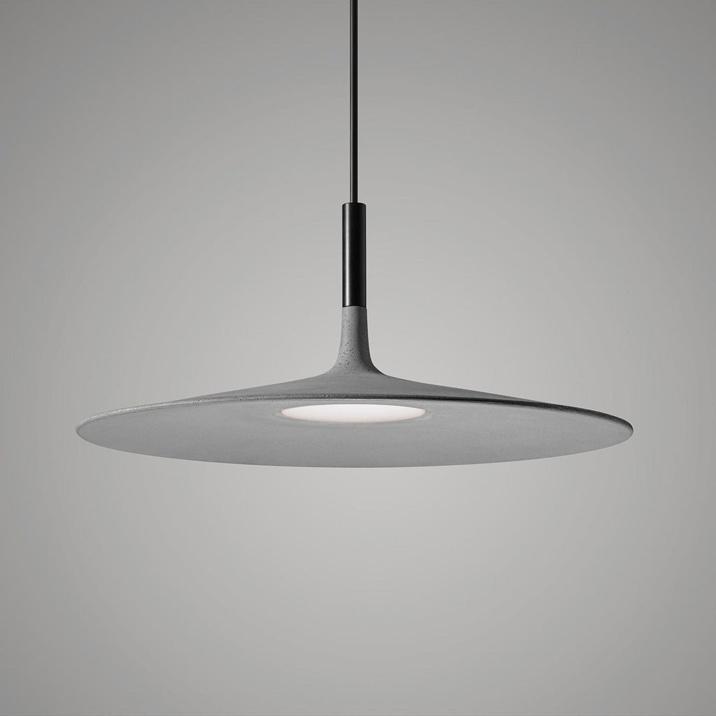 Suspension LED disque en béton