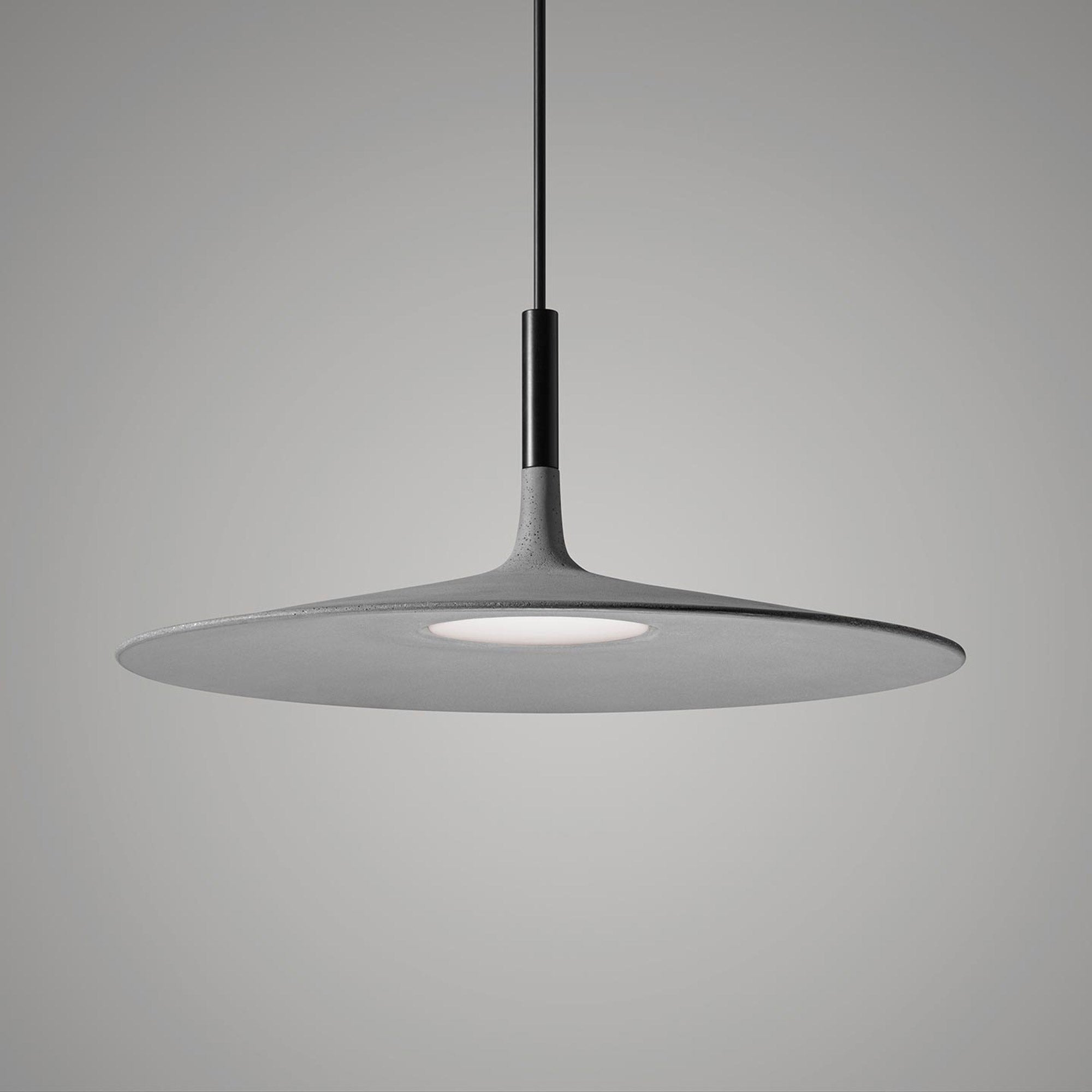 Suspension LED disque en béton