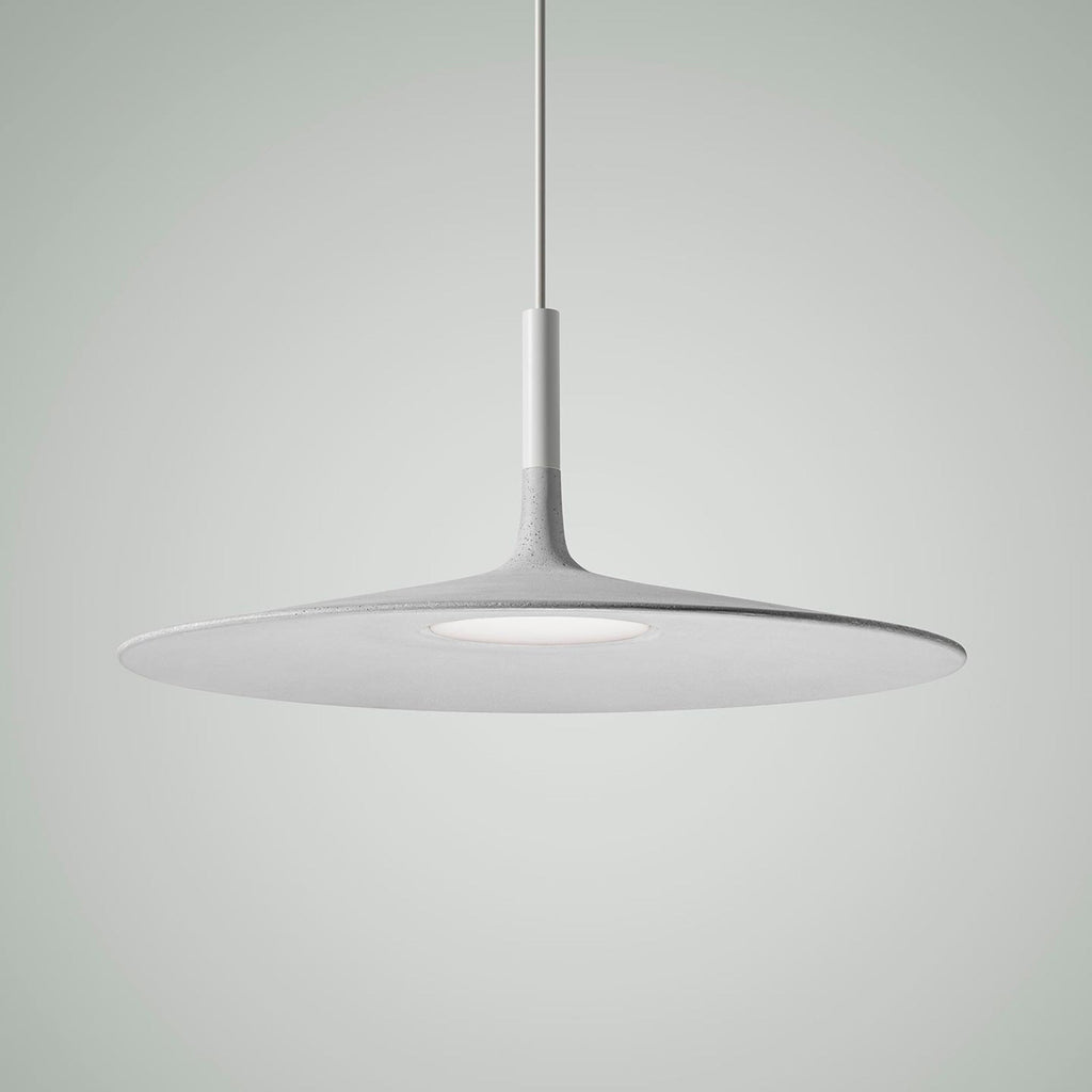 Suspension LED disque en béton