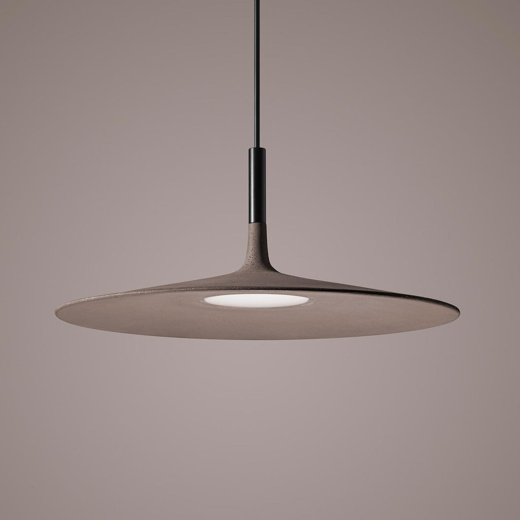 Suspension LED disque en béton