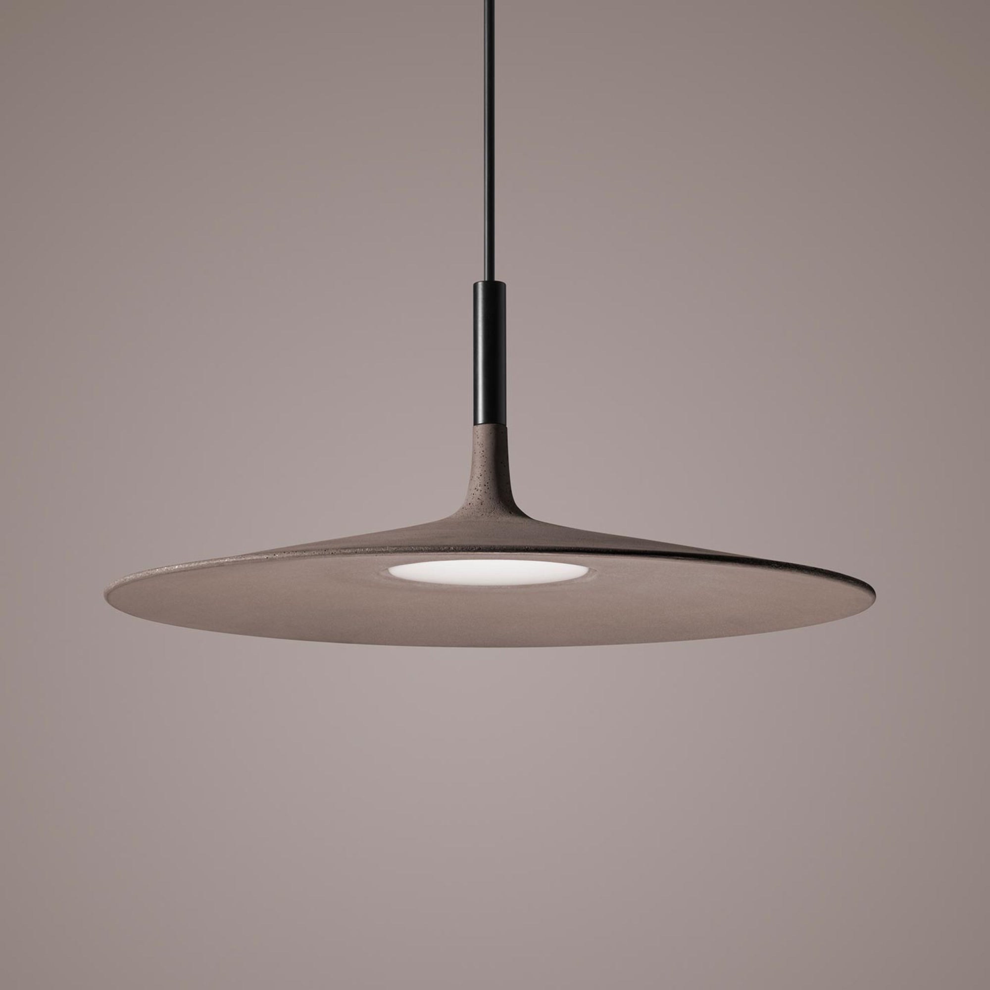 Suspension LED disque en béton