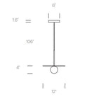 Suspension LED contemporaine "Warm Dim" à disque en verre et aluminium
