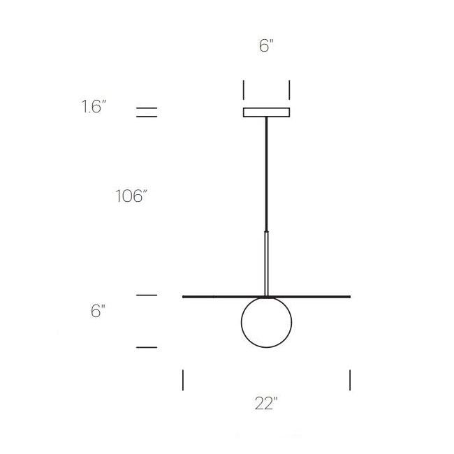 Suspension LED contemporaine "Warm Dim" à disque en verre et aluminium