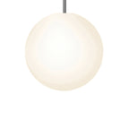 Suspension LED minimaliste, chaude et discrète, sphère en acier, verre et aluminium