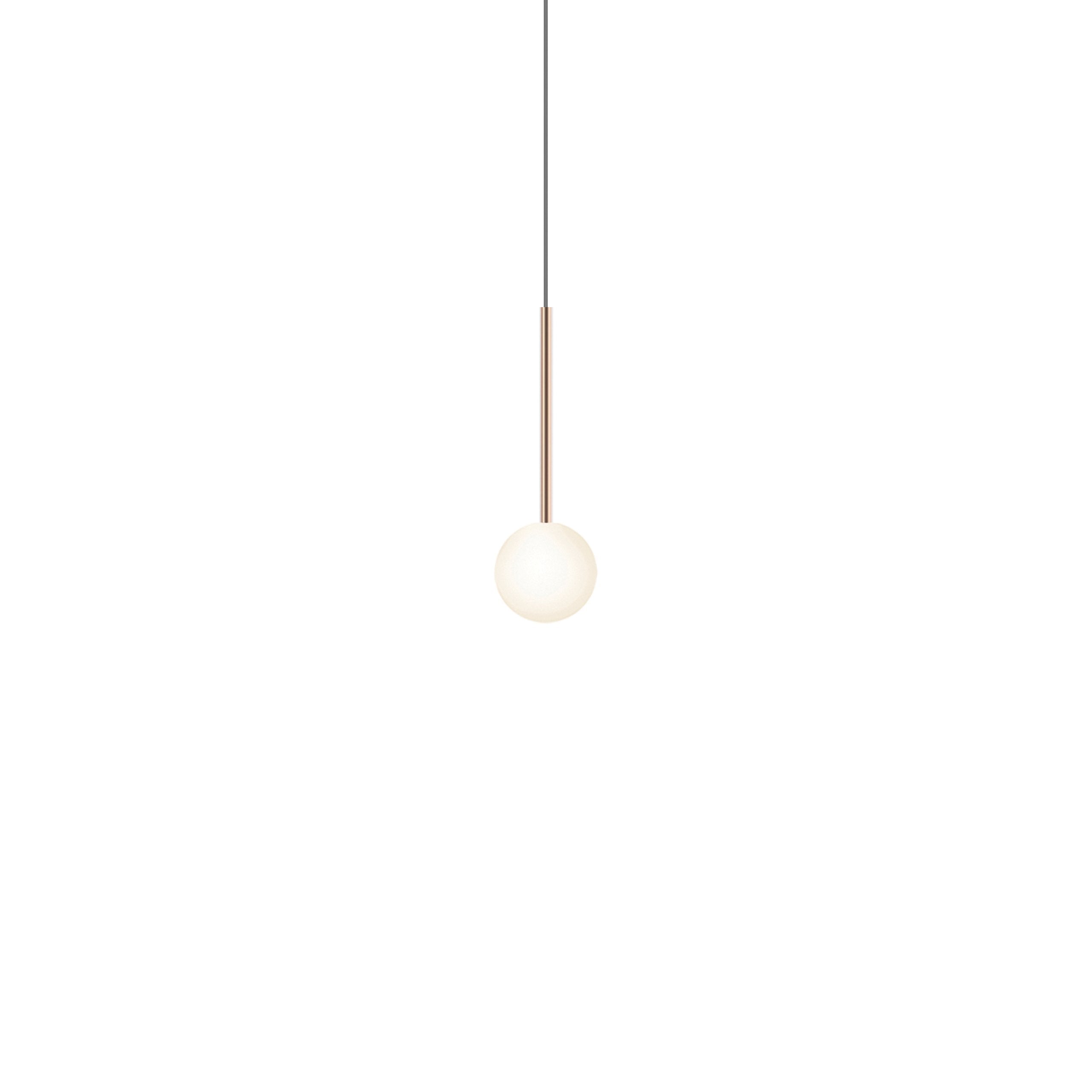 Suspension LED minimaliste, chaude et discrète, sphère en acier, verre et aluminium