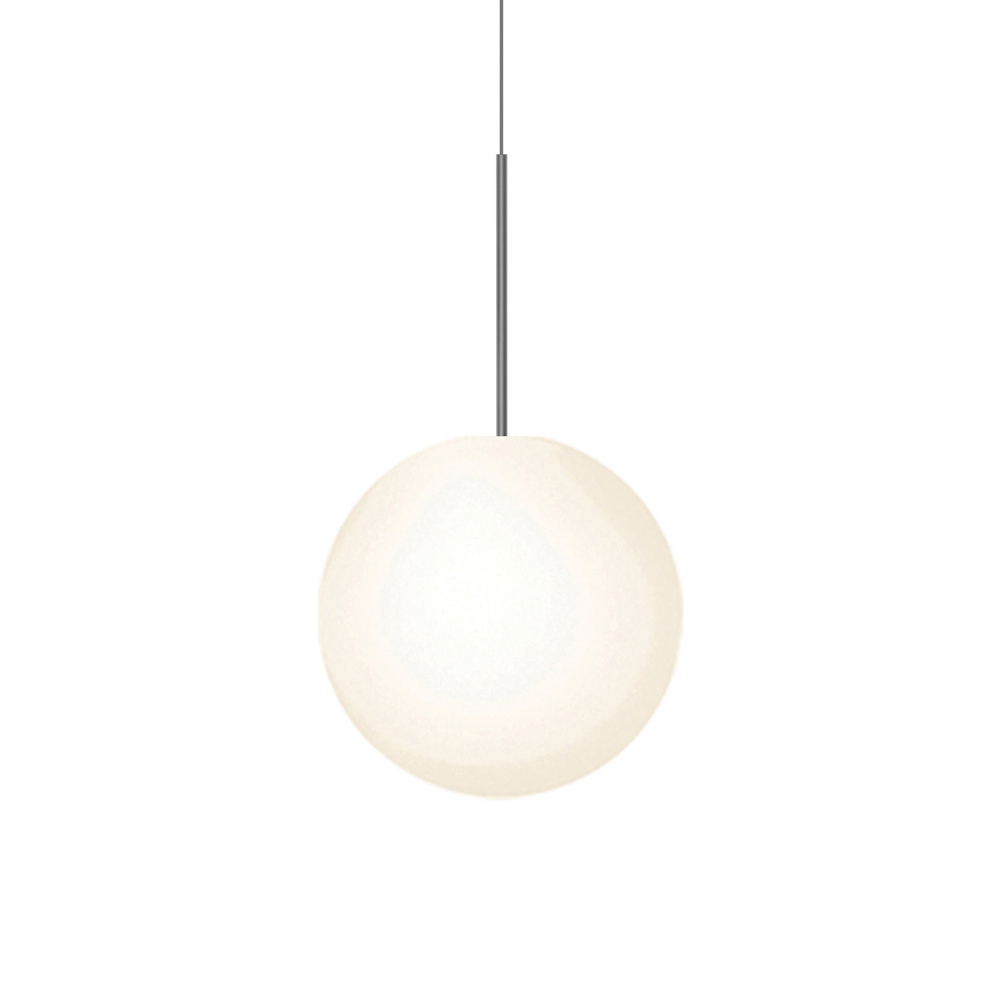 Suspension LED minimaliste, chaude et discrète, sphère en acier, verre et aluminium