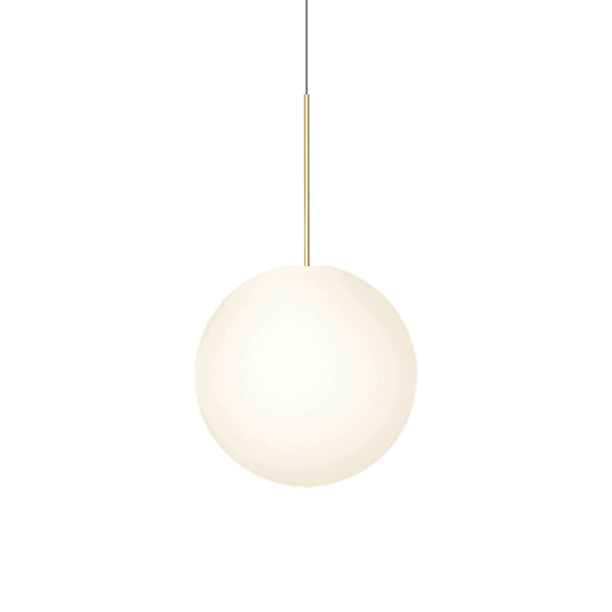 Suspension LED minimaliste, chaude et discrète, sphère en acier, verre et aluminium
