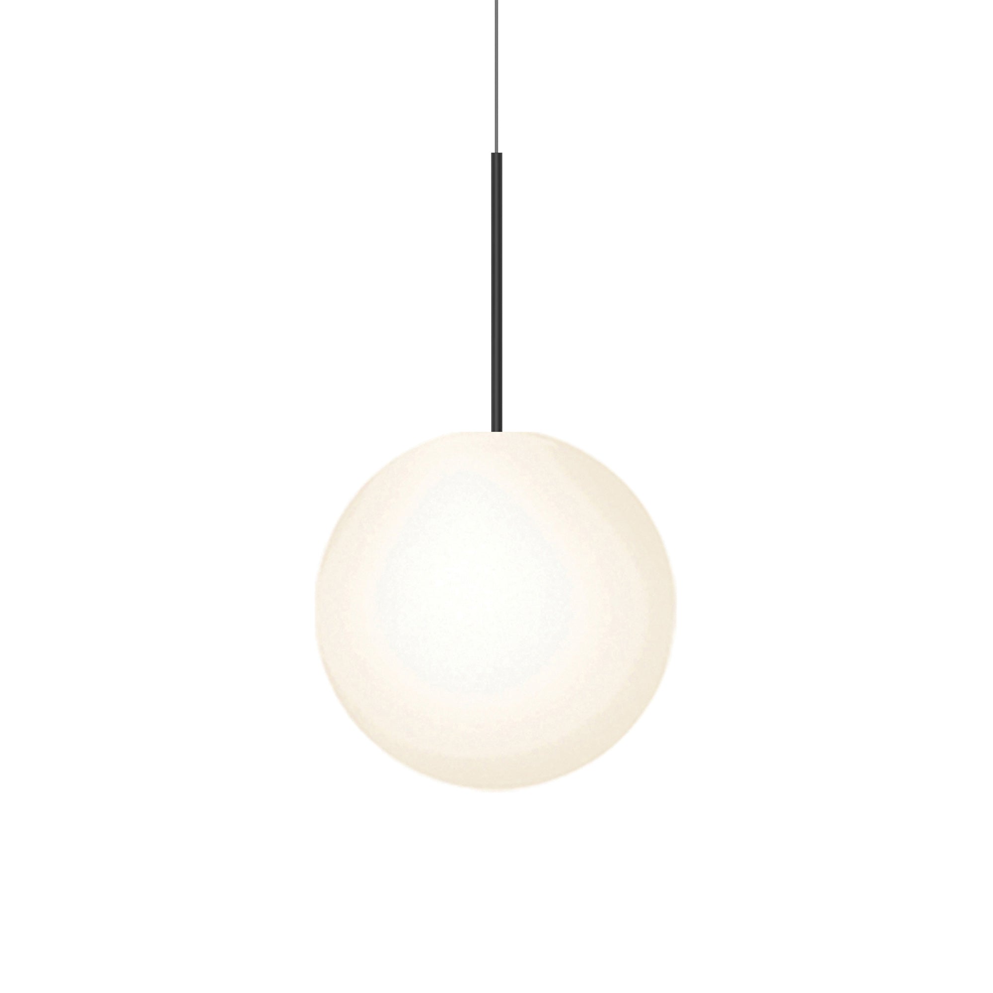 Suspension LED minimaliste, chaude et discrète, sphère en acier, verre et aluminium