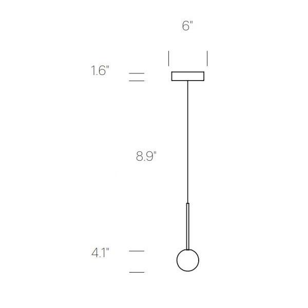 Suspension LED minimaliste, chaude et discrète, sphère en acier, verre et aluminium