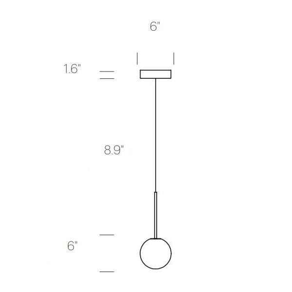 Suspension LED minimaliste, chaude et discrète, sphère en acier, verre et aluminium