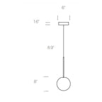 Suspension LED minimaliste, chaude et discrète, sphère en acier, verre et aluminium