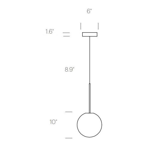 Suspension LED minimaliste, chaude et discrète, sphère en acier, verre et aluminium
