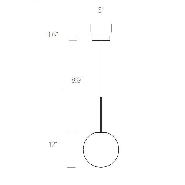 Suspension LED minimaliste, chaude et discrète, sphère en acier, verre et aluminium