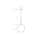 Suspension LED minimaliste, chaude et discrète, sphère en acier, verre et aluminium