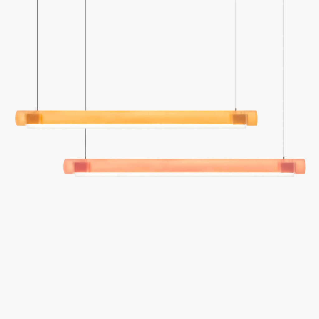 Suspension linéaire LED en acrylique teinté