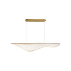Suspension linéaire LED inspirée de la raie manta en acrylique plié