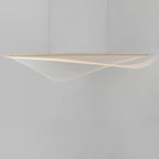 Suspension linéaire LED inspirée de la raie manta en acrylique plié
