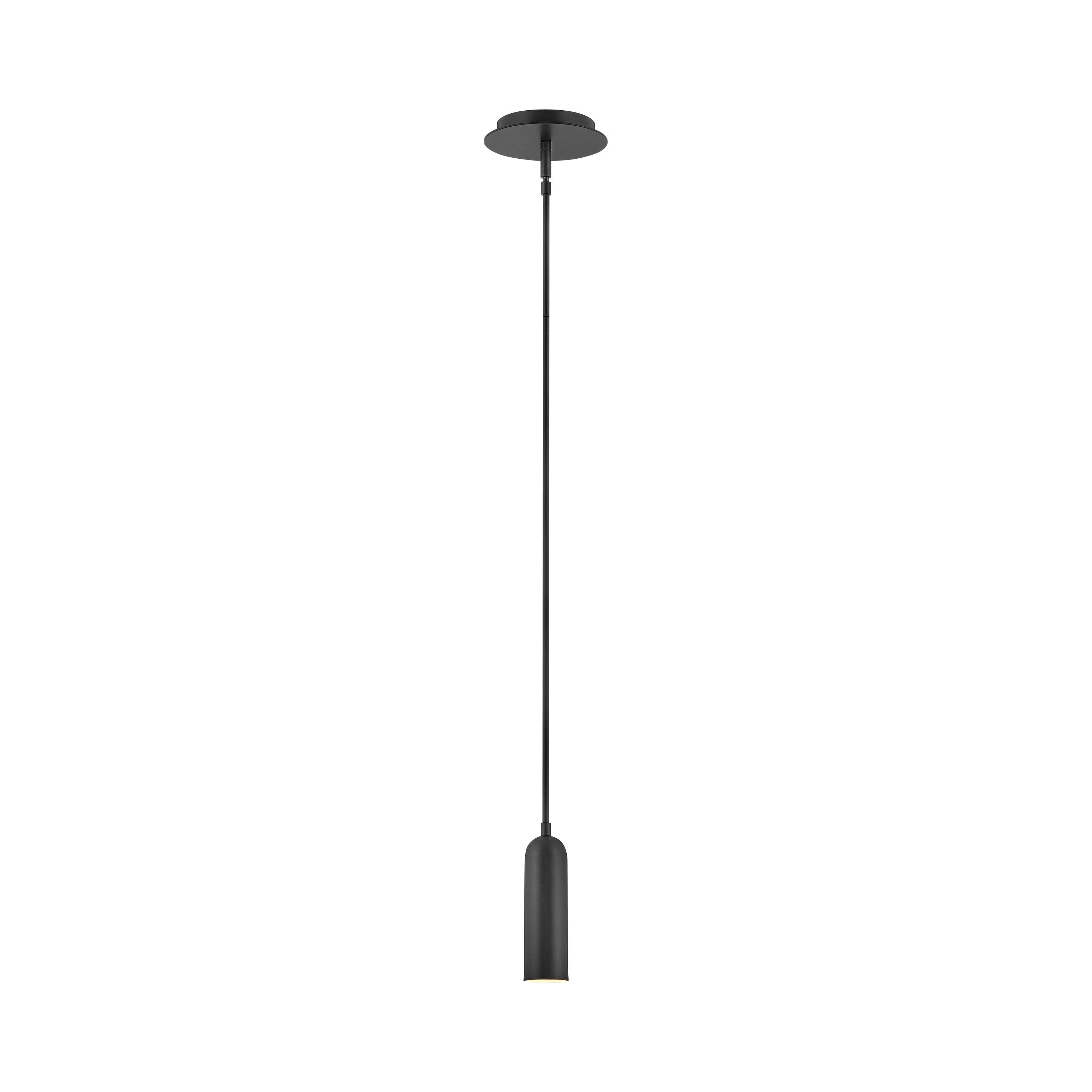 Mini-suspension LED Cylindre en acier brossé