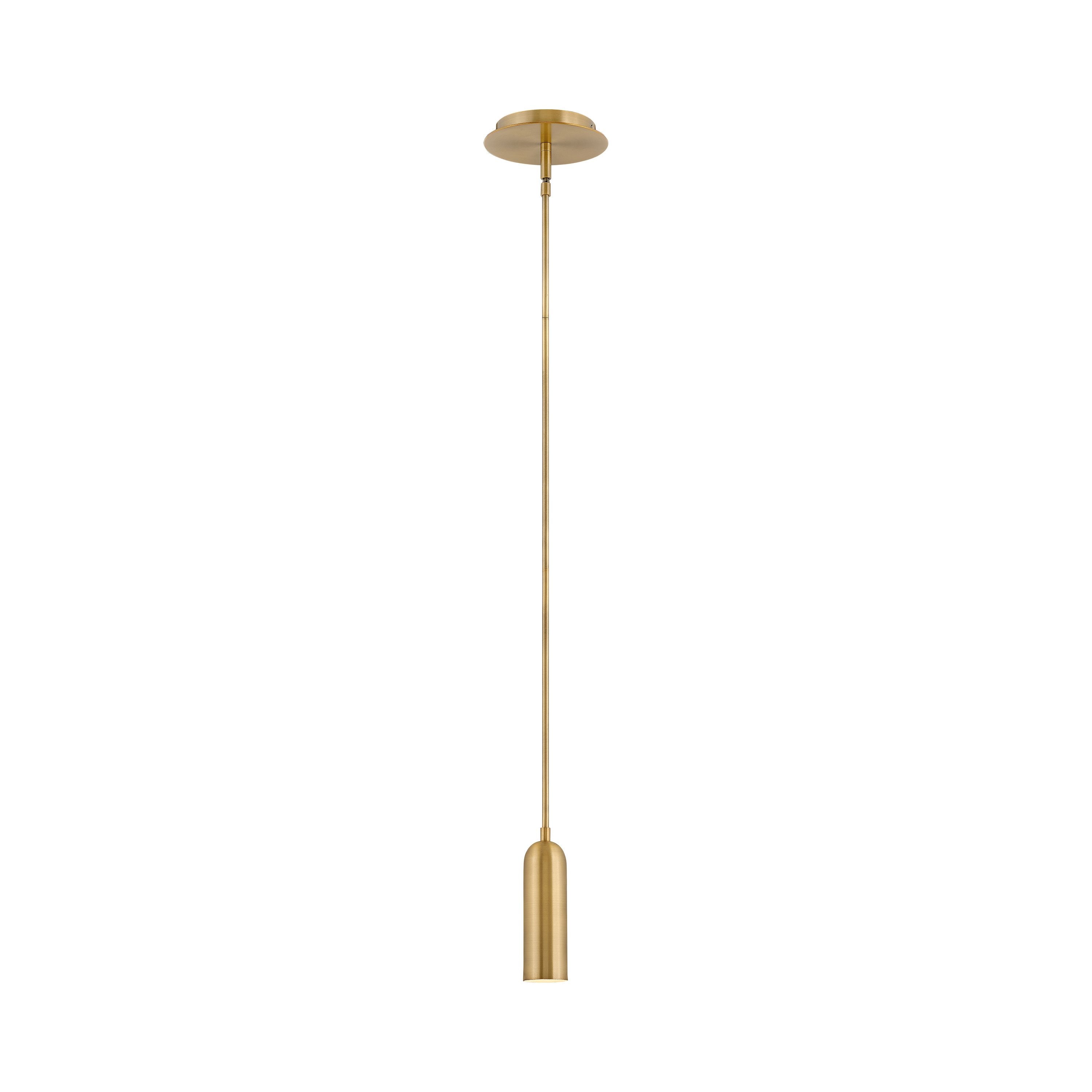 Mini-suspension LED Cylindre en acier brossé