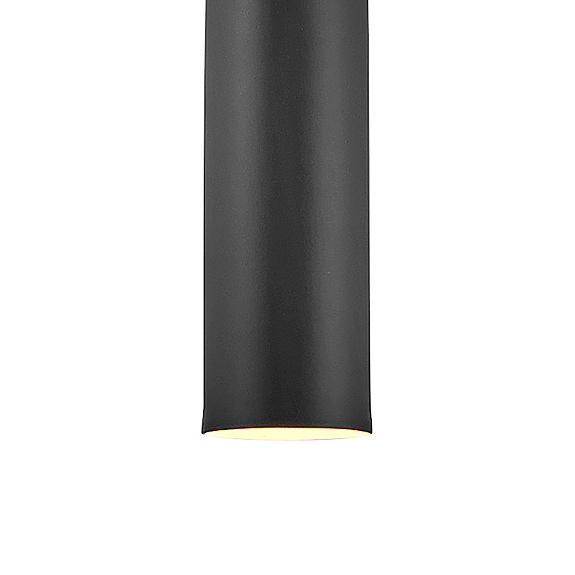 Mini-suspension LED Cylindre en acier brossé