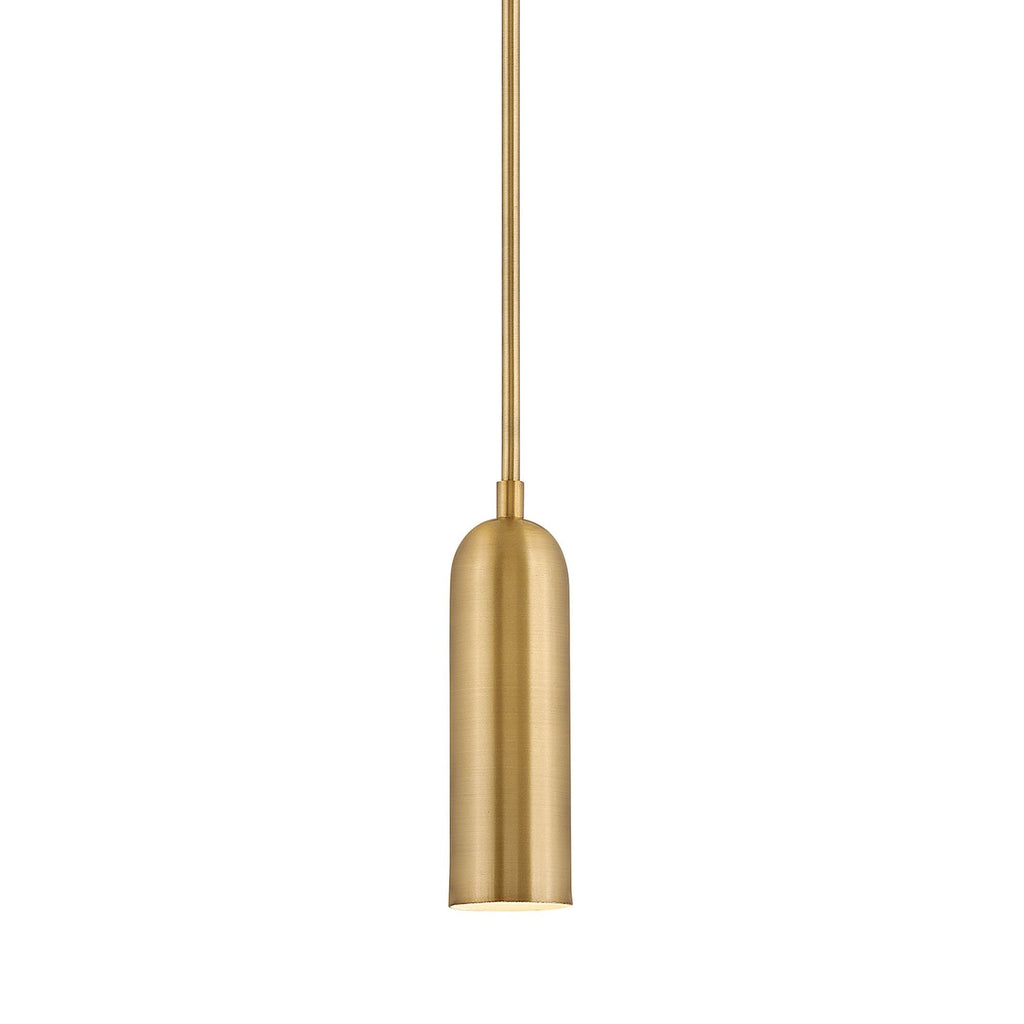 Mini-suspension LED Cylindre en acier brossé