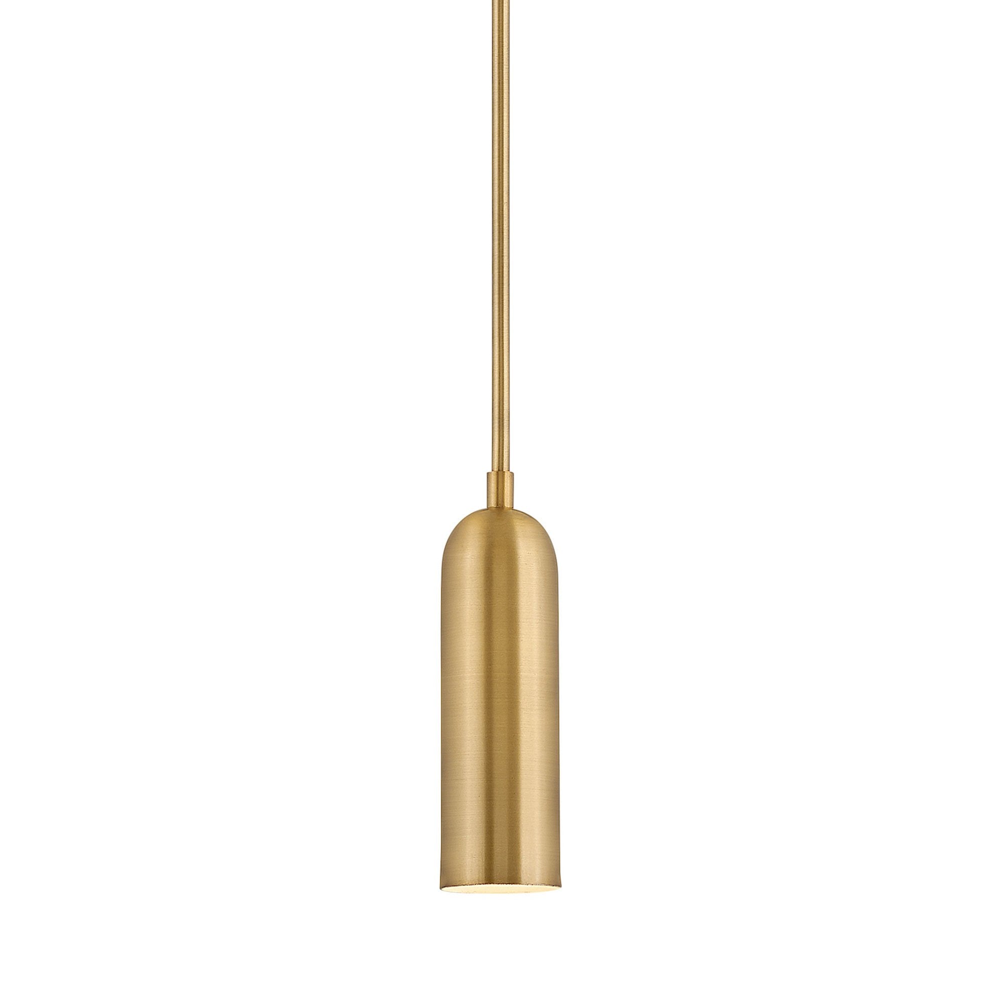 Mini-suspension LED Cylindre en acier brossé
