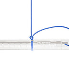 Suspension linéaire LED tubulaire en verre rotatif