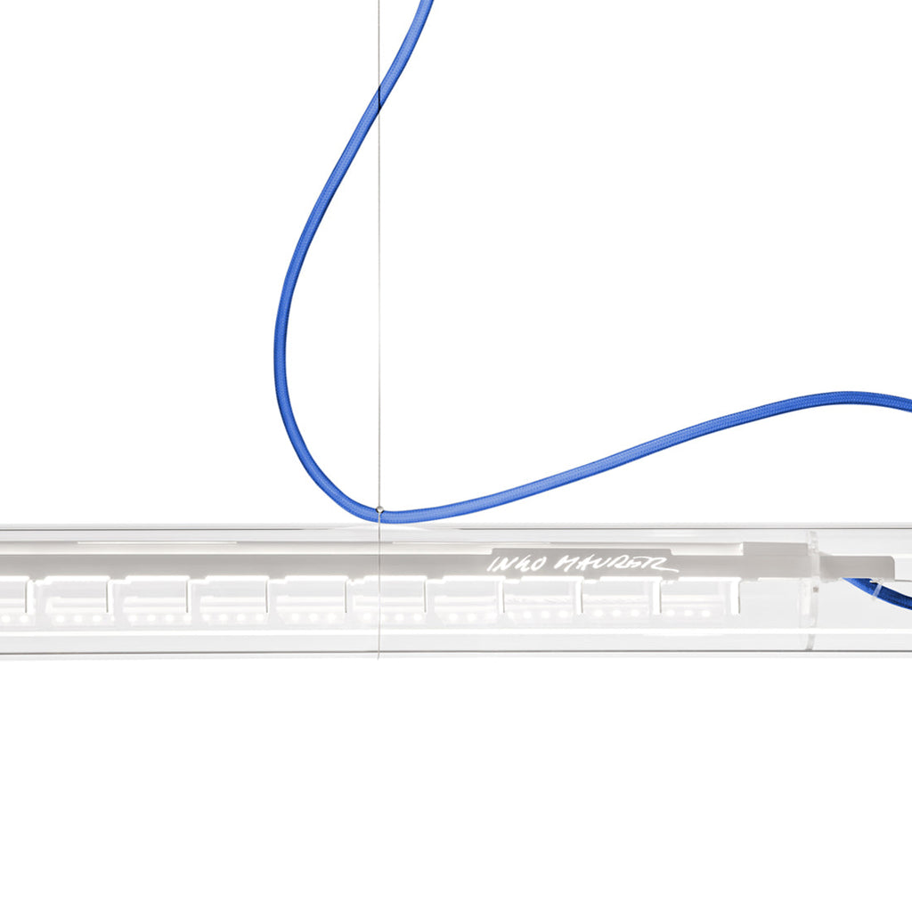 Suspension linéaire LED tubulaire en verre rotatif