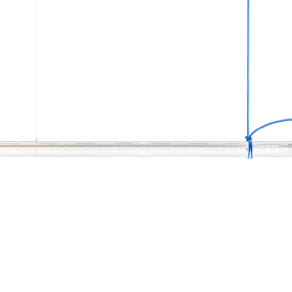 Suspension linéaire LED tubulaire en verre rotatif