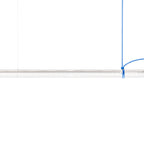 Suspension linéaire LED tubulaire en verre rotatif
