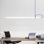 Suspension linéaire LED tubulaire en verre rotatif