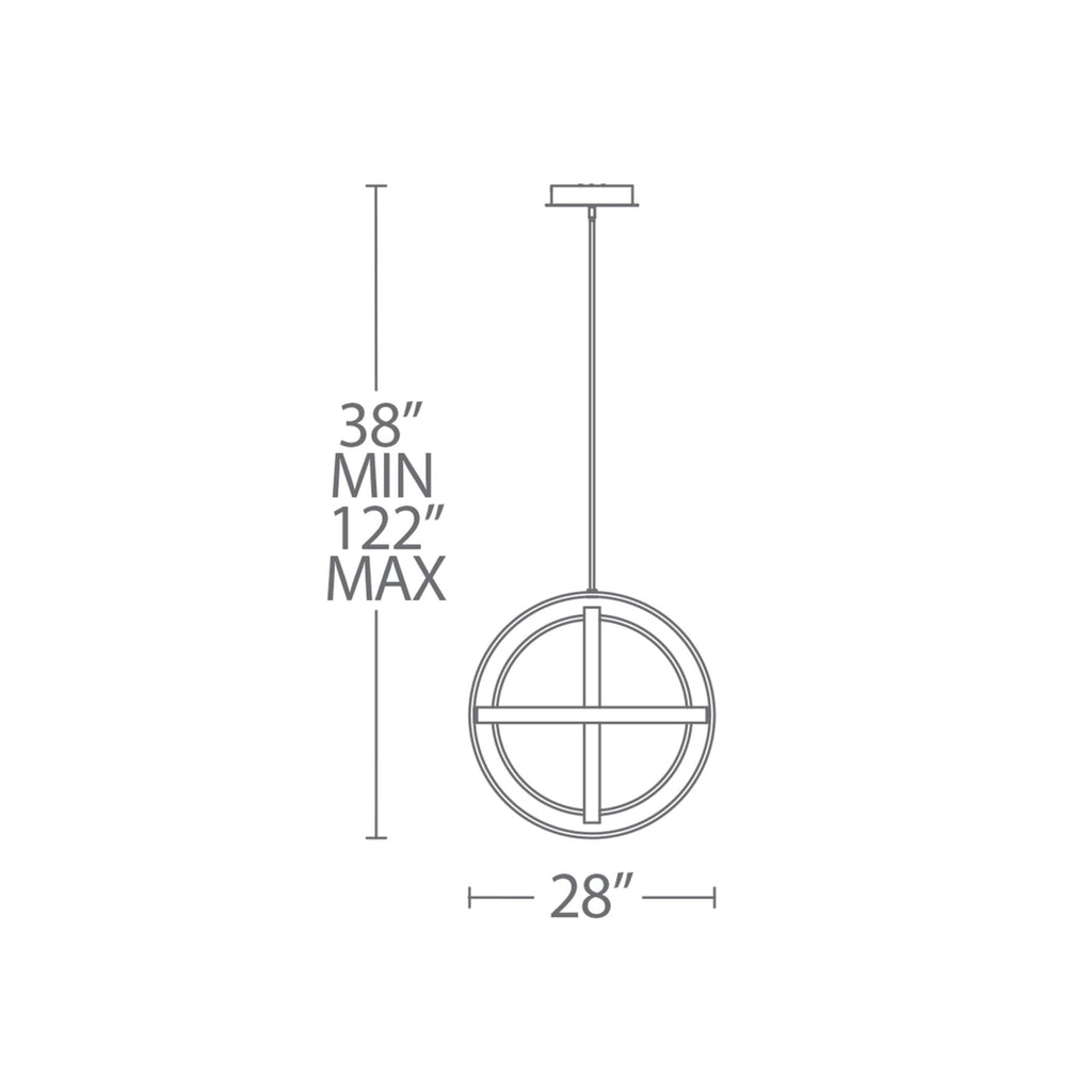 Suspension LED Kinetic réglable en aluminium