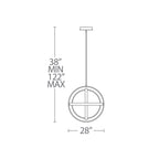 Suspension LED Kinetic réglable en aluminium