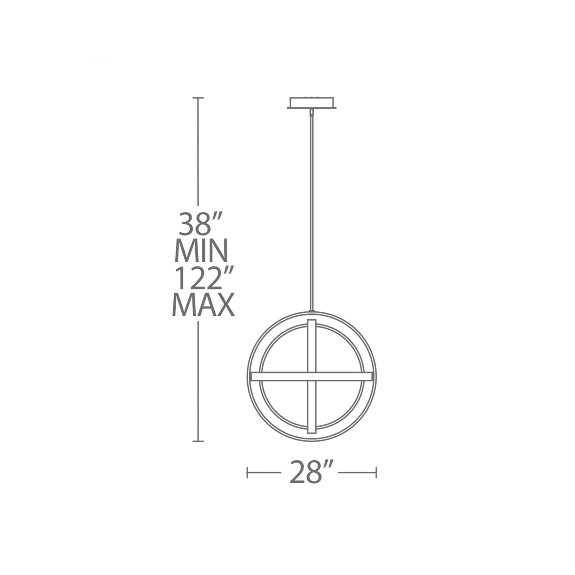 Suspension LED Kinetic réglable en aluminium