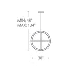 Suspension LED Kinetic réglable en aluminium