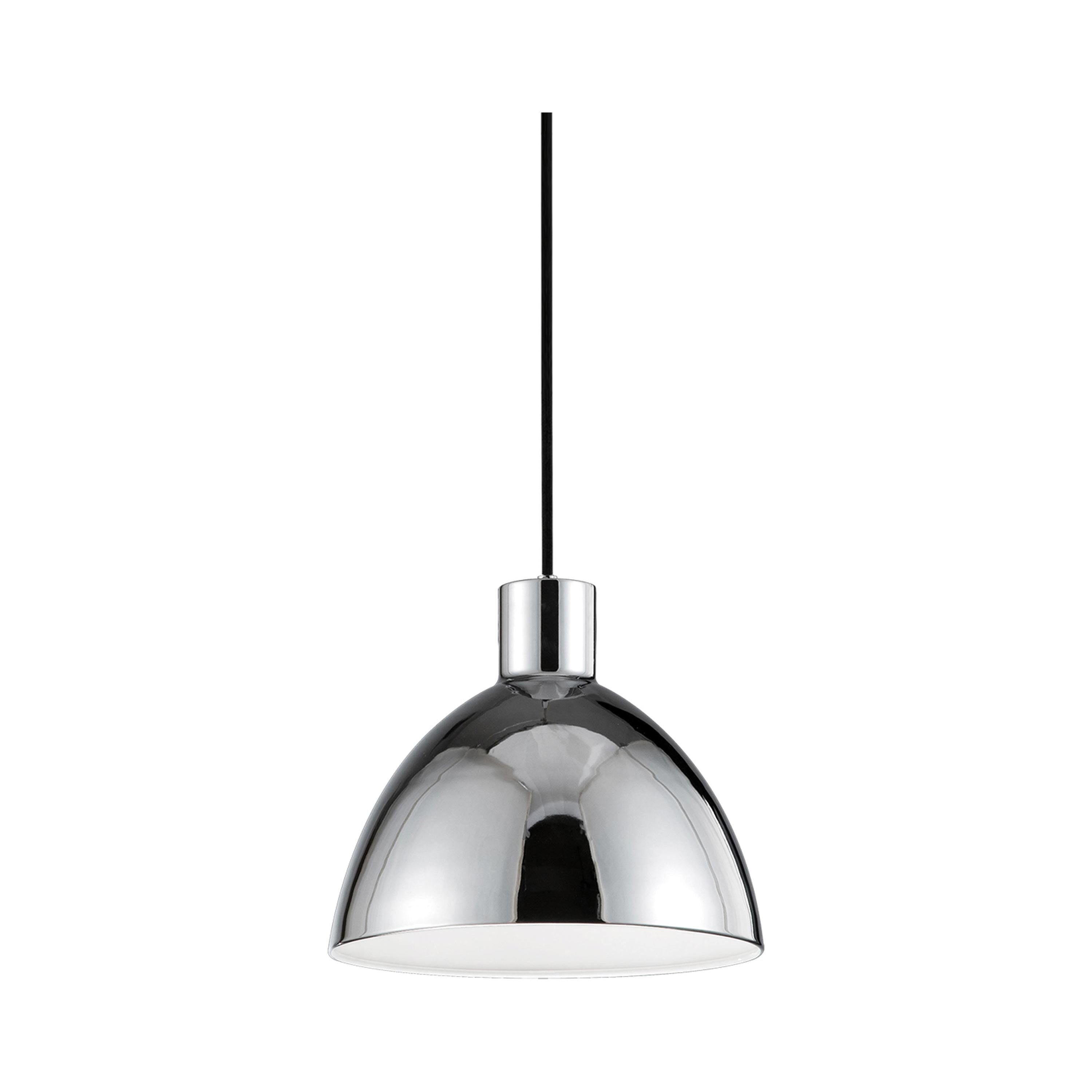Suspension LED minimaliste dôme acier épais