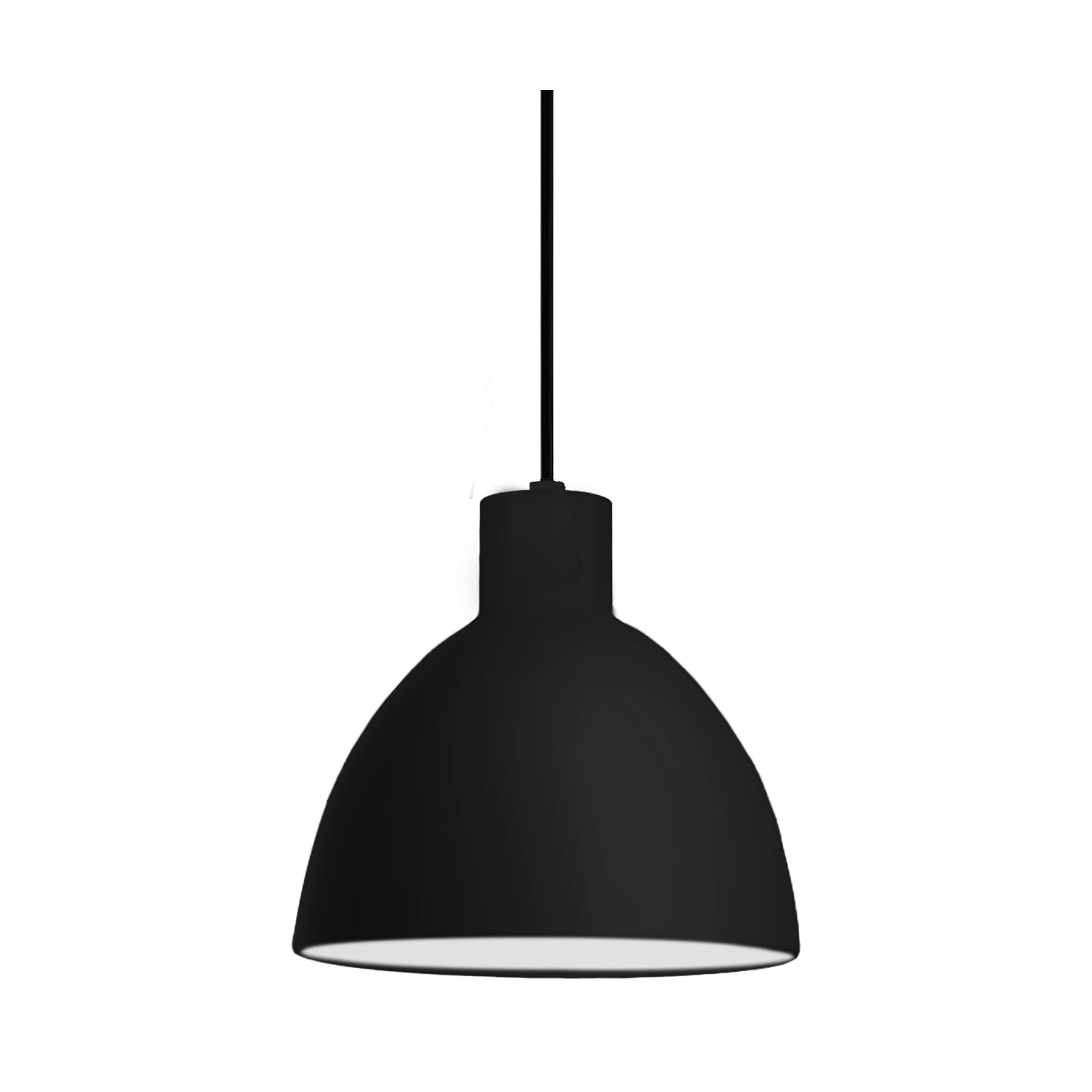 Suspension LED minimaliste dôme acier épais