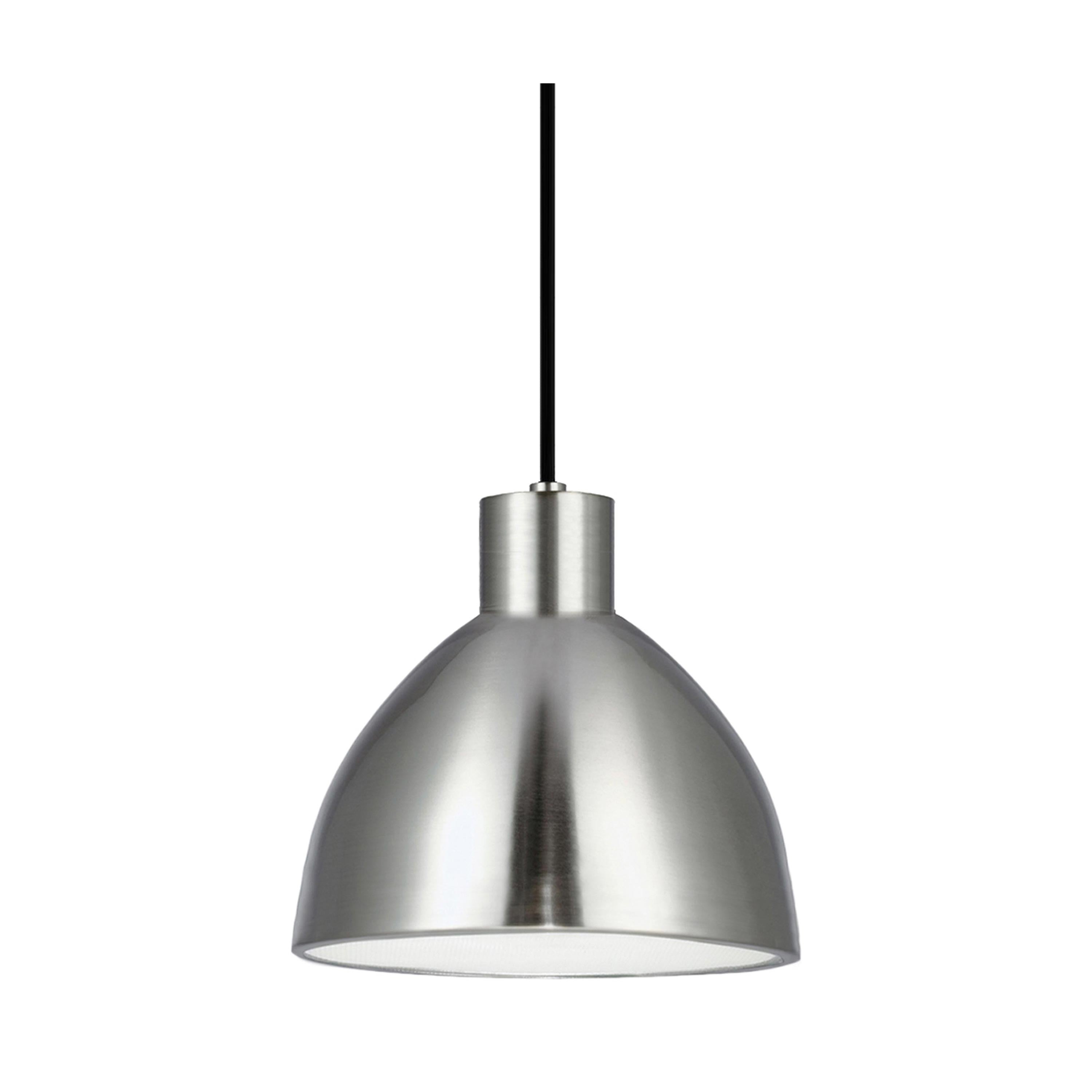Suspension LED minimaliste dôme acier épais