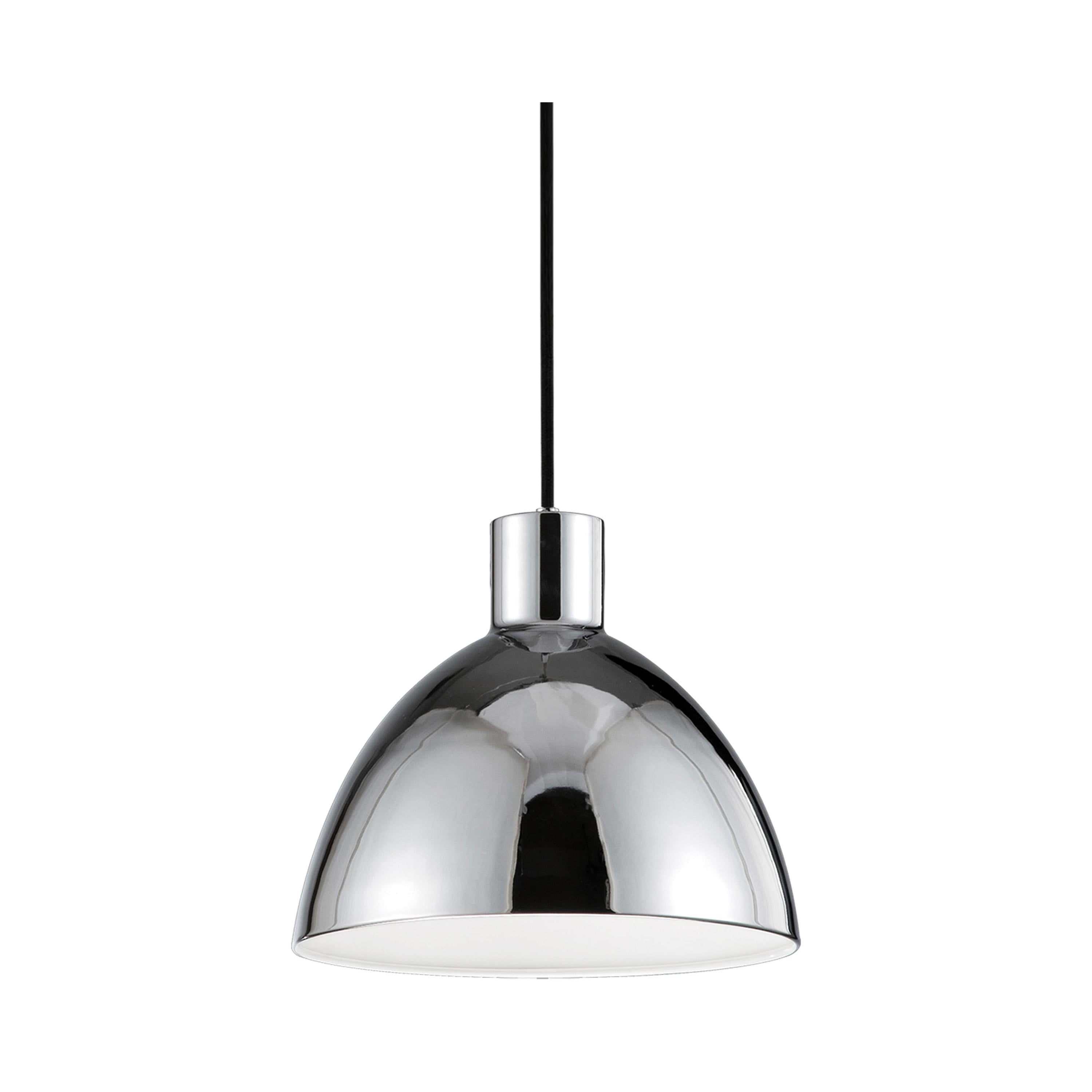 Suspension LED minimaliste dôme acier épais