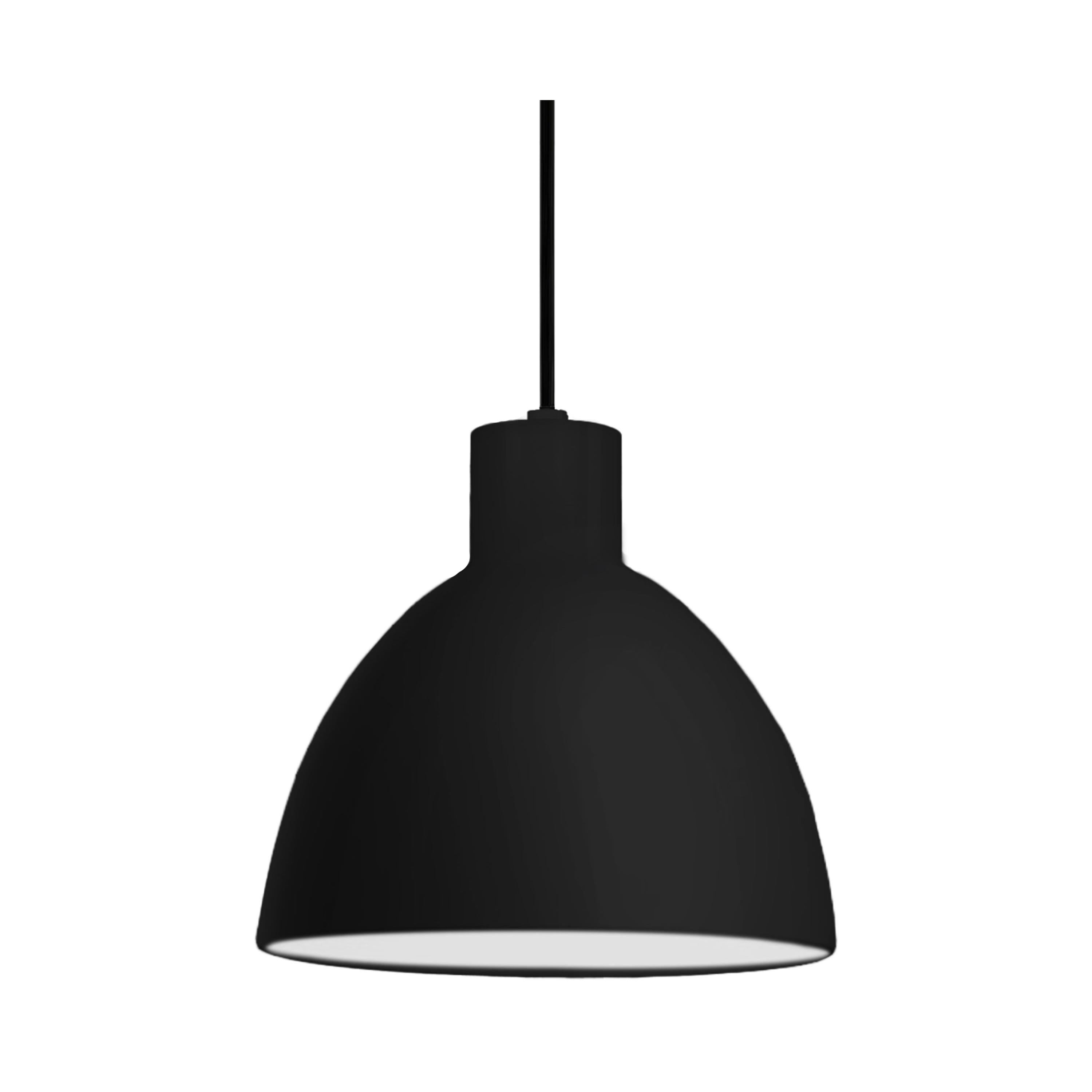 Suspension LED minimaliste dôme acier épais