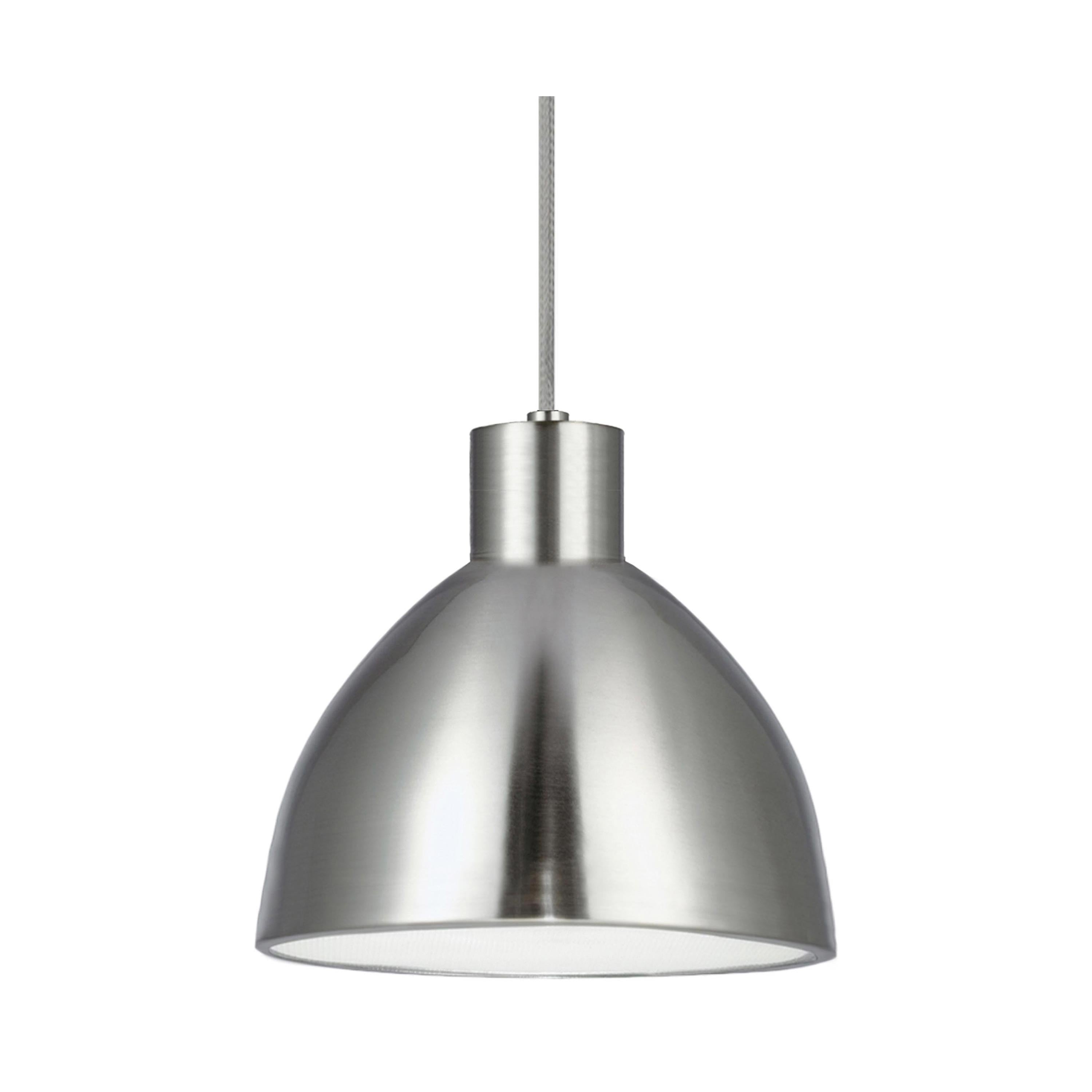 Suspension LED minimaliste dôme acier épais