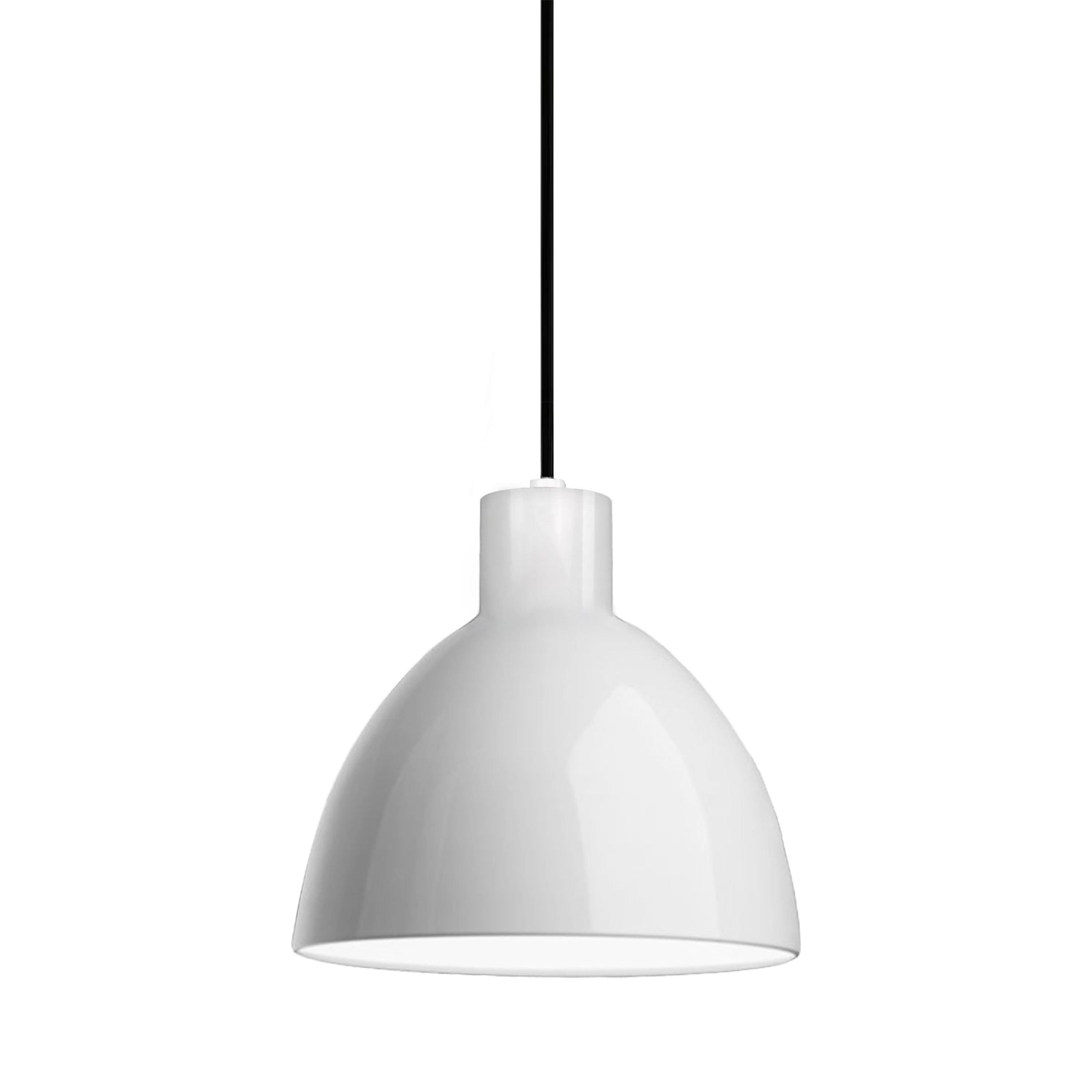 Suspension LED minimaliste dôme acier épais