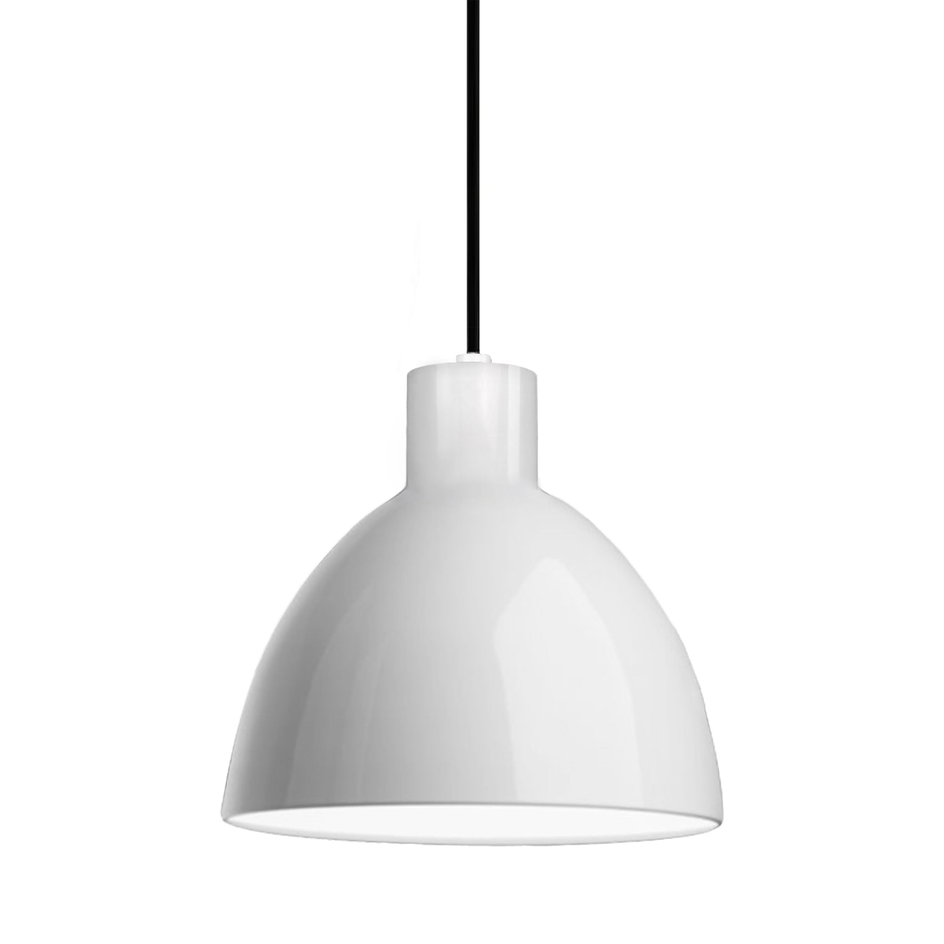 Suspension LED minimaliste dôme acier épais