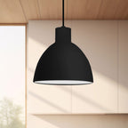 Suspension LED minimaliste dôme acier épais