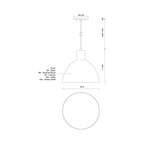 Suspension LED minimaliste dôme acier épais