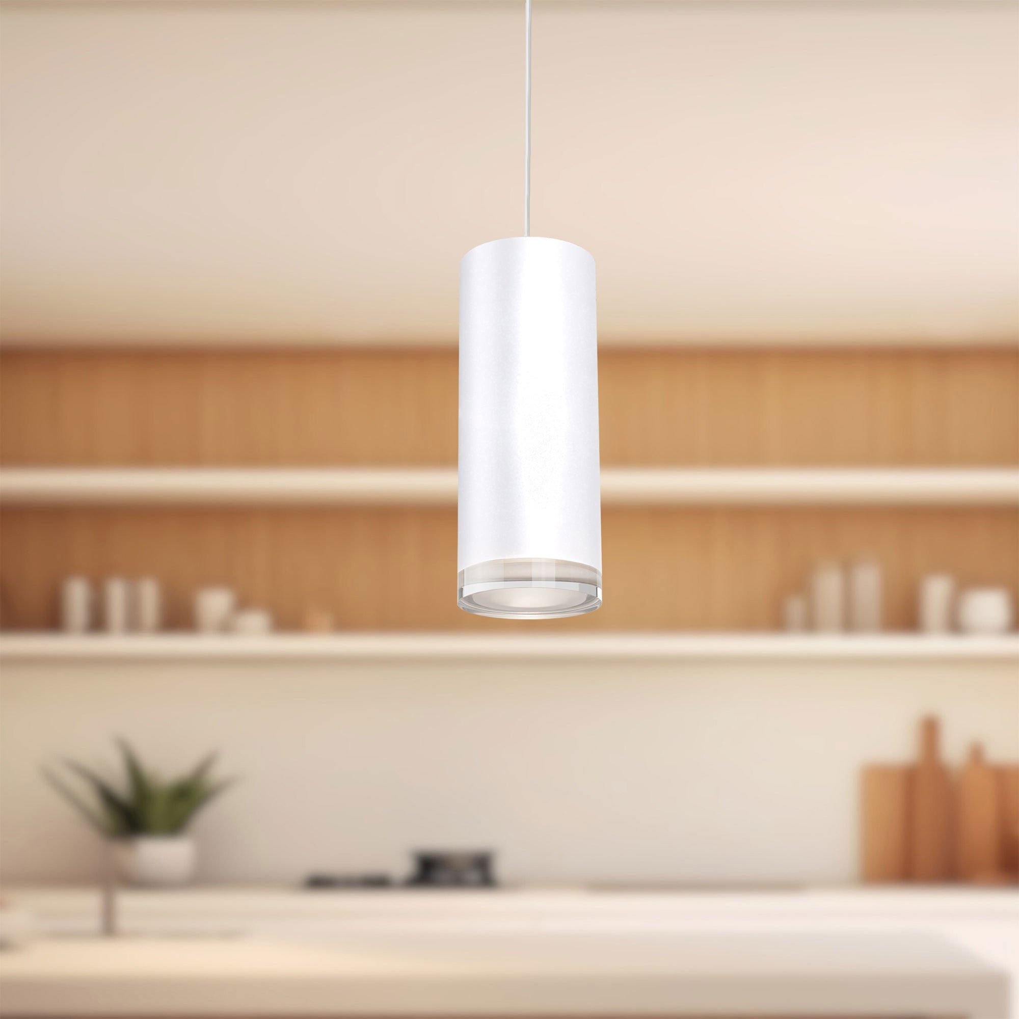 Suspension LED Cylindre en Cristal