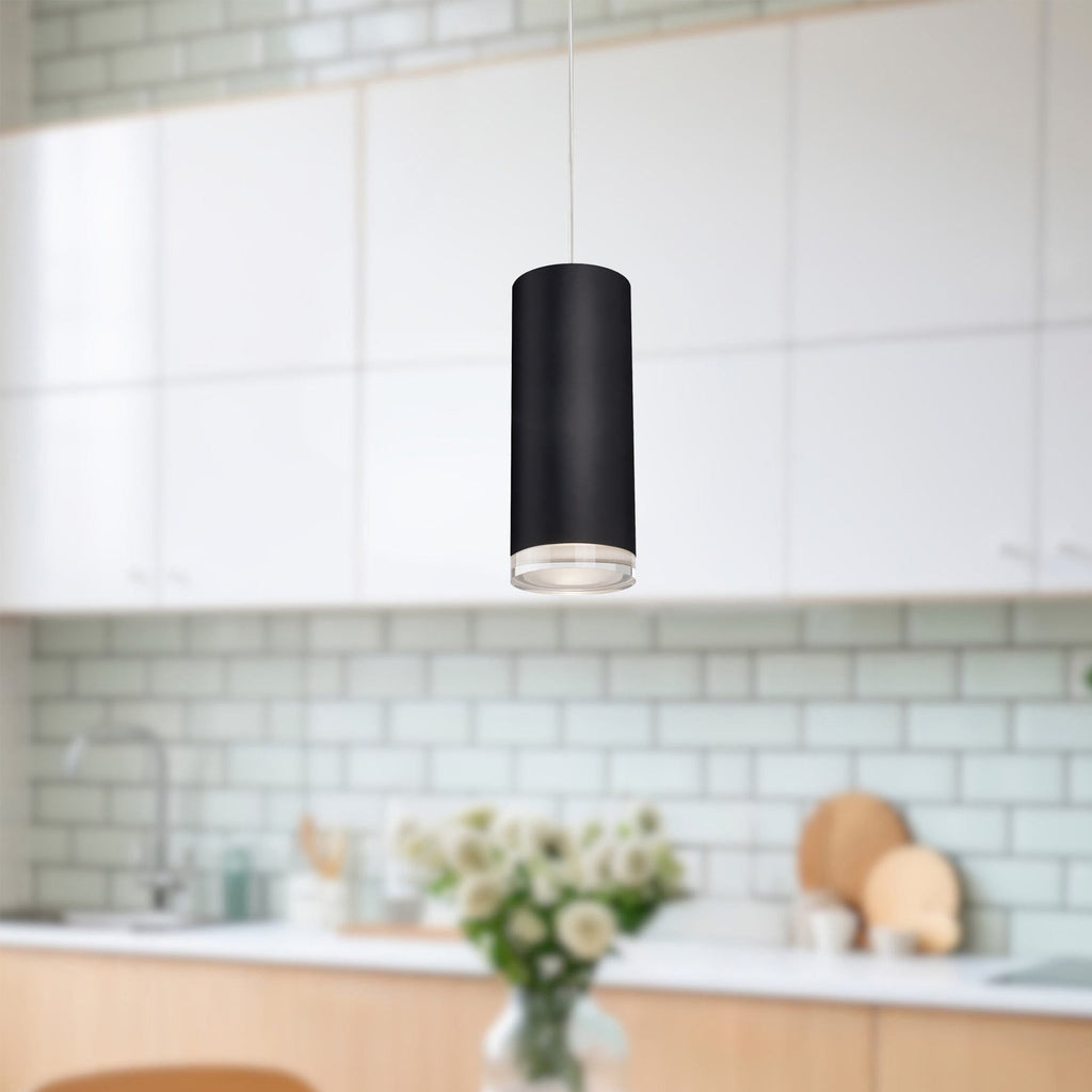 Suspension LED Cylindre en Cristal